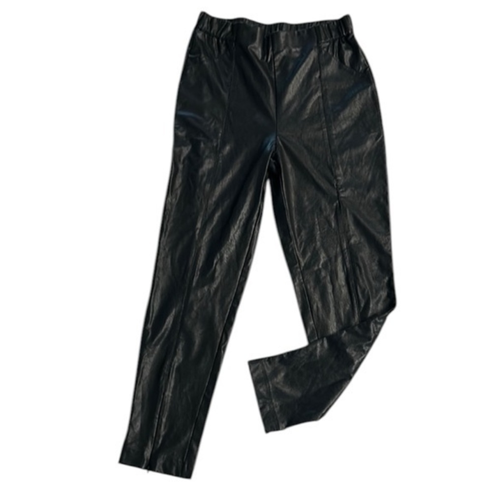 Lulus Black Faux Leather Pants size large